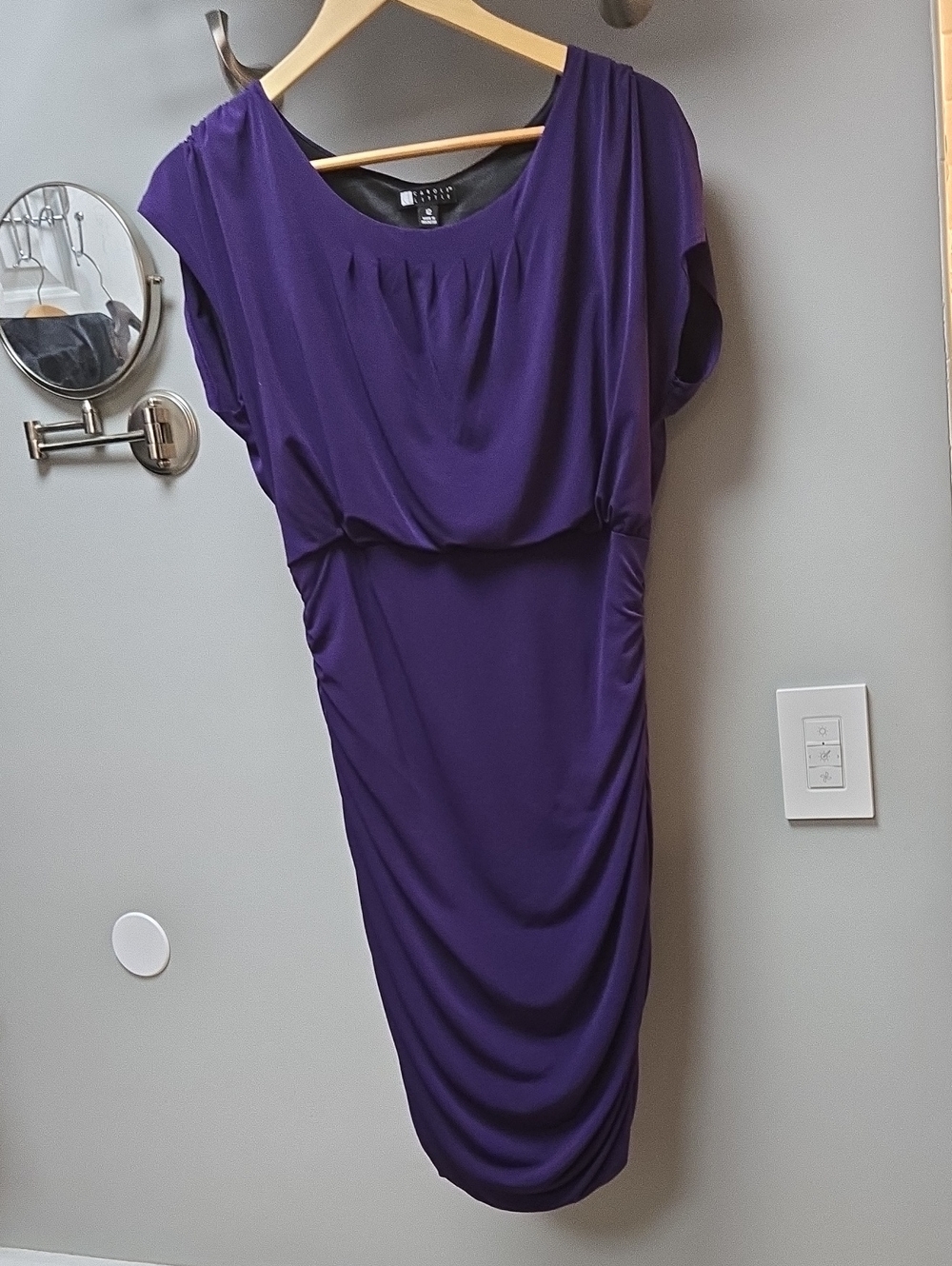 Violet Draped Midi Dress